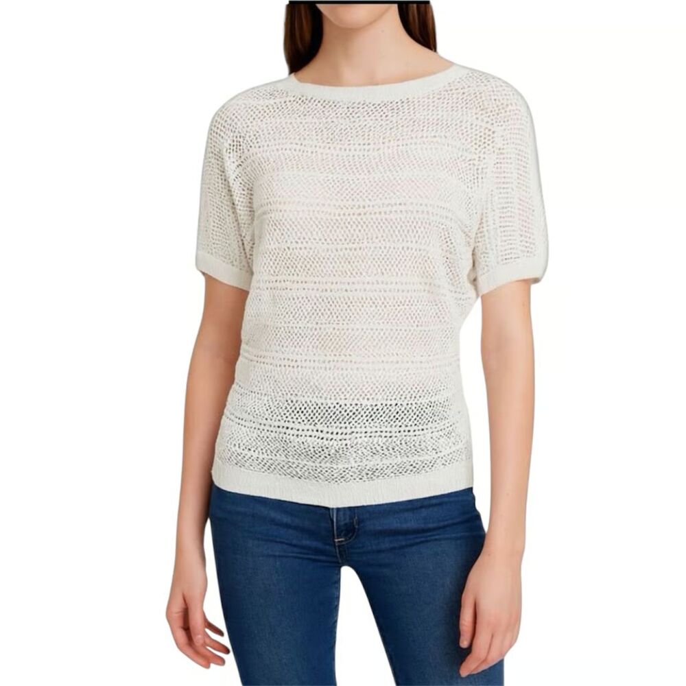 Express Women’s Open Knit Short Sleeve Sweater | Size Small